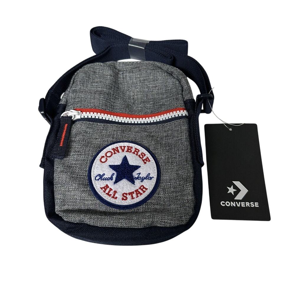Converse All Star Crossbody Bag Grey Navy Blue Small Purse Unisex New